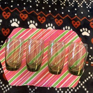 𝅺vintage set of four juice glasses